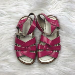 Salt water hot pink strap sandals size 8
